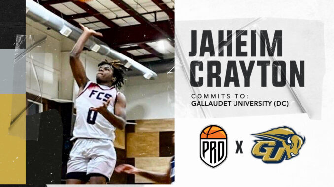 Jaheim Crayton Commits to Gallaudet University (DC)!